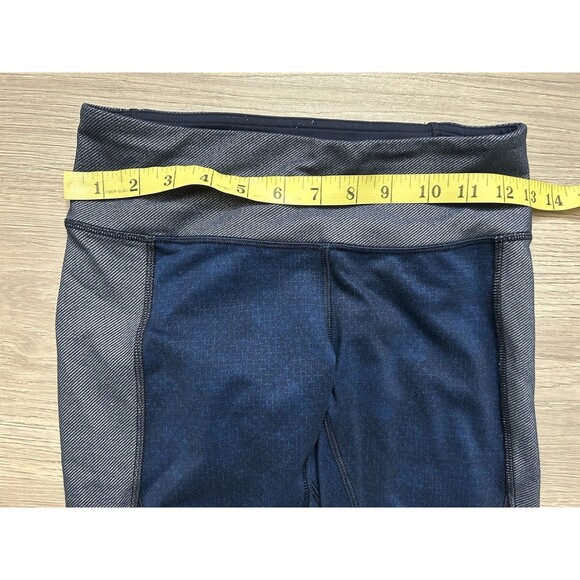 Lululemon Wunder Under Crop Sashika High-Rise Roll Down navy blue 4 pants - Picture 4 of 8